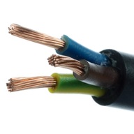 Elektrický kábel 300V lankový OMY 3x1 čierny 25m.