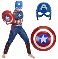 Kostým Captain America štít maska na karnevalový ples 130/140 Kostým Captain America štít maska na karnevalový ples 130/140