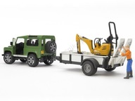 Bruder 02593 Land Rover s prívesom a bagrom Bruder 02593 Land Rover s prívesom a bagrom