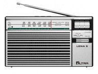 Eltra Lena 5 strieborné prenosné batériové sieťové FM rádio