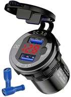KOVOVÝ SPÍNAČ VOLTMETERA USB QC 3.0 C KOVOVÝ SPÍNAČ VOLTMETERA USB QC 3.0 C