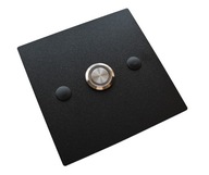Zvončekové tlačidlo interkomu Oceľové LED 9/12/24/230V 10x10 čierne