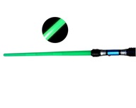 Skladací zelený svetelný meč so zvukmi, dlhý 83 cm