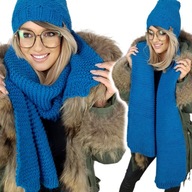 WARM Set HAT + WOOL SCARF dámsky hrubý zimný šál POLISH WARM Set HAT + WOOL SCARF dámsky hrubý zimný šál POLISH