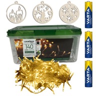 Osvetlenie vianočného stromčeka z batérie 8 režimov 140 LED TEPLO 11 m + ZDARMA Osvetlenie vianočného stromčeka z batérie 8 režimov 140 LED TEPLO 11 m + ZDARMA