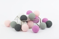 Sada svetielok Cotton Balls Velvet Touch, 20 loptičiek Sada svetielok Cotton Balls Velvet Touch, 20 loptičiek