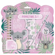 DIÁR SO ZÁMKOM 2V1 zápisník, ceruzka, pero, guma KOALA (PK2W1KOA10)