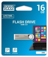 GOODRAM 16GB UUN2 USB 2.0 Pendrive Silver GOODRAM 16GB UUN2 USB 2.0 Pendrive Silver