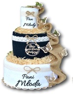 UTEČNÍKOVÁ TORTA vyšívaný darček k výročiu svadby
