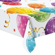 Biely papierový obrus BALLOONS CONFETTI balóniky Biely papierový obrus BALLOONS CONFETTI balóniky