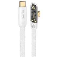 USAMS Pravouhlý kábel USB-C na USB-C PD 100W rýchle nabíjanie Iceflake Series 2m