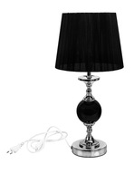 Čierna stojaca lampa do obývačky glamour spálne