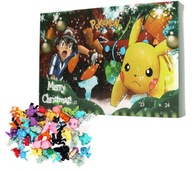 Adventný kalendár Pokémonov 24 figúrok pokémonov v súprave Pikachu Adventný kalendár Pokémonov 24 figúrok pokémonov v súprave Pikachu