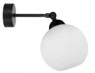 SKLO NÁSTENNEJ LAMPY, MLIEČNE SKLO TIIETO, čierny rám, biele tienidlo SKLO NÁSTENNEJ LAMPY, MLIEČNE SKLO TIIETO, čierny rám, biele tienidlo