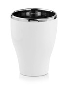 Biely obal na orchideu so strieborným glamour pásikom, 13 cm Biely obal na orchideu so strieborným glamour pásikom, 13 cm