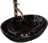 Umývadlo SOFIA MARBLE, čierny lesklý mramor Umývadlo SOFIA MARBLE, čierny lesklý mramor