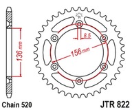 JT ZADNÉ OZNAČENIE 702 48 BETA 450RR '10-12, 520RR JT ZADNÉ OZNAČENIE 702 48 BETA 450RR '10-12, 520RR