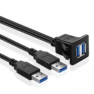 ZÁSUVKA 2xUSB 3.0 predlžovací kábel do auta PRE RÁDIO ZÁSUVKA 2xUSB 3.0 predlžovací kábel do auta PRE RÁDIO