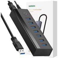 ZELENÝ MULTIFUNKČNÝ RÝCHLY ROZBOČOVAČ 7V1 USB-A - 7XUSB-A 5GB/S ČIERNY ZELENÝ MULTIFUNKČNÝ RÝCHLY ROZBOČOVAČ 7V1 USB-A - 7XUSB-A 5GB/S ČIERNY