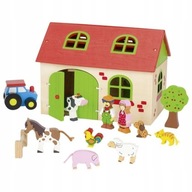 Drevená hračka Goki Farma na skladanie detí