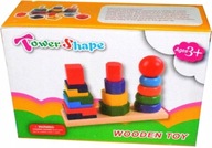 Vzdelávacie drevené kocky Tvary pyramíd 16 EL Vzdelávacie drevené kocky Tvary pyramíd 16 EL