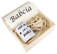 SKVELÝ DARČEK PRE BABIČKU UTERÁK + KRABIČKA NA HRNKY SKVELÝ DARČEK PRE BABIČKU UTERÁK + KRABIČKA NA HRNKY