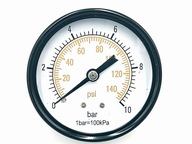 Axiálny manometer M63T 0 - 10 bar 1/4 63mm TEKMA Axiálny manometer M63T 0 - 10 bar 1/4 63mm TEKMA