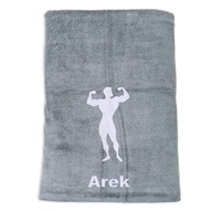 Darček pre kulturistu - rýchloschnúci uterák s výšivkou 70x140 cm MENO Darček pre kulturistu - rýchloschnúci uterák s výšivkou 70x140 cm MENO