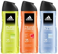 Adidas Men sprchové gély 3v1 MIX Pure Team