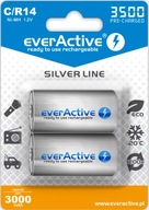 everActive R14/C Ni-MH 3500mAh Silver line - 2 ks everActive R14/C Ni-MH 3500mAh Silver line - 2 ks