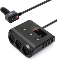 Auto adaptér splitter splitter 9v1 180W 6xUSB 3xPort Palgalnicz Auto adaptér splitter splitter 9v1 180W 6xUSB 3xPort Palgalnicz