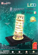 CUBIC FUN 3D LED šikmá veža PISA 15 EL. (PUZZ