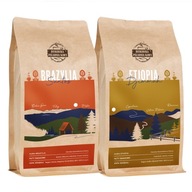 ČERSTVO PRAŽENÁ KÁVA BRAZÍLIA + ETIÓPIA 2x500g ČERSTVO PRAŽENÁ KÁVA BRAZÍLIA + ETIÓPIA 2x500g