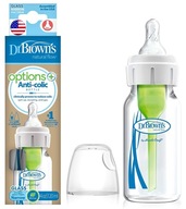 Dr Browns Options+ GLASS úzka fľaša 120 ml Dr Browns Options+ GLASS úzka fľaša 120 ml