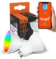 GU10 RGB CCT + White WiFi TUYA SMART inteligentná halogénová LED žiarovka GU10 RGB CCT + White WiFi TUYA SMART inteligentná halogénová LED žiarovka