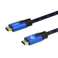 Savio CL-143 čierno-modrý HDMI kábel 3m