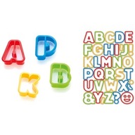 Vykrajovačky na sušienky v tvare písmen abecedy, 34 ks