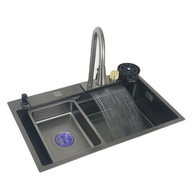 Oceľový drez 7545 waterfall farba Graphite Oceľový drez 7545 waterfall farba Graphite