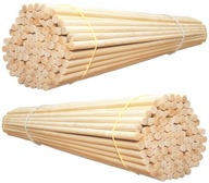 Vatové tyčinky 38 cm, 200 ks, okrúhle bambusové