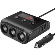 PLS42 ZÁSUVOVÝ DISTRIBÚTOR ZAPAĽOVAČA 3x 12V + 4x USB NABÍJAČKA VOLTMETER PLS42 ZÁSUVOVÝ DISTRIBÚTOR ZAPAĽOVAČA 3x 12V + 4x USB NABÍJAČKA VOLTMETER