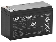 BATÉRIA BATÉRIA EUROPOWER EPL 7,2 Ah 12V 7,2-12