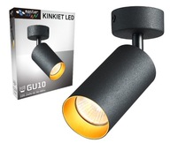 Nástenné svietidlo GU10 LED Eris Gold, pohyblivé x1 čierne Nástenné svietidlo GU10 LED Eris Gold, pohyblivé x1 čierne