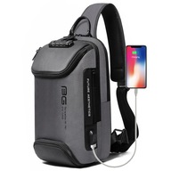 Batoh Bange BG-7082 na jedno rameno, organizér USB proti krádeži, sivý Batoh Bange BG-7082 na jedno rameno, organizér USB proti krádeži, sivý