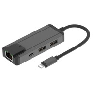 HUB Lightning 2x USB 2.0 a Ethernet RJ45