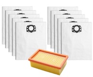 10x FILTRAČNÉ VRECKÁ PRE VYSÁVAČ KARCHER WD4 WD5 WD6 10x FILTRAČNÉ VRECKÁ PRE VYSÁVAČ KARCHER WD4 WD5 WD6