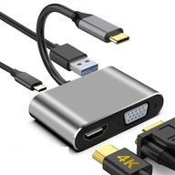 HUB USB-C HDMI ADAPTÉR 4k VGA USB 3.0 PD HUB USB-C HDMI ADAPTÉR 4k VGA USB 3.0 PD