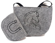 malá kabelka s koníkom, zips, konská peňaženka