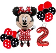 BALOONS narodeninový set pre 2-ročnú MINI MINNIE MOUSE BALOONS narodeninový set pre 2-ročnú MINI MINNIE MOUSE