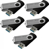 Pendrive GoodRam Twister 64GB USB 3.0 čierno-strieborný x5 Pendrive GoodRam Twister 64GB USB 3.0 čierno-strieborný x5