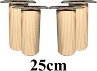 Sústružené DREVENÉ NOHY 25cm, sada 4 + obliečky Sústružené DREVENÉ NOHY 25cm, sada 4 + obliečky
